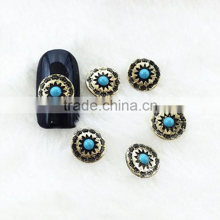 2016 Popular Bohemian style nail art 3D alloy metal decoration charms
