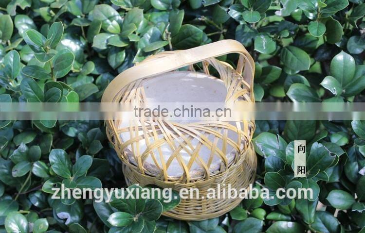 Handwoven bamboo decorative basket for planting