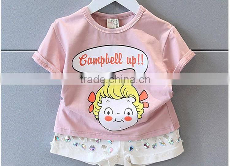 Low Price Korean Summer 2-7 Years Old Children Short Sleeve T-shirt