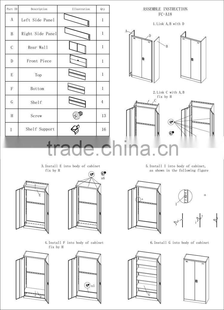 trade export fully welded steel show cupboard