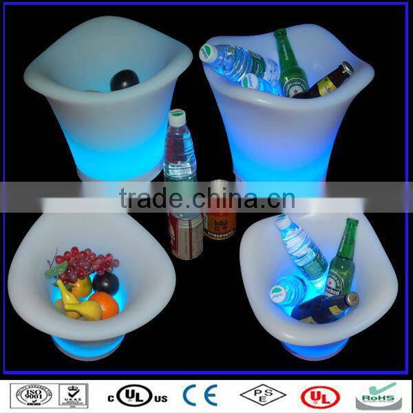 LED Lamp Luminous Bar Ice Bucket, plastic ice bucket