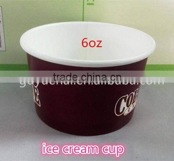 6 oz food grade recycled ice cream paper cup with lid