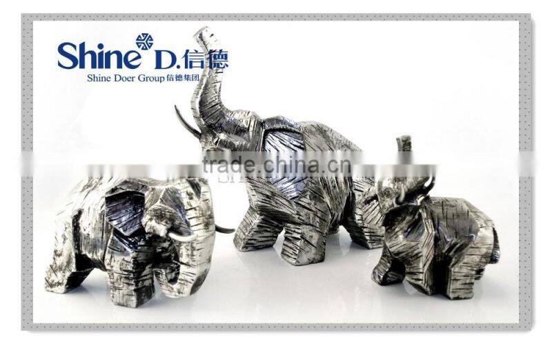 Antique finish Silver electro plating Elephant statue