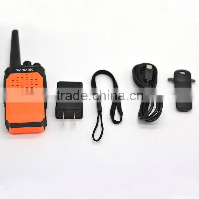 License free portable two way radio with LED light