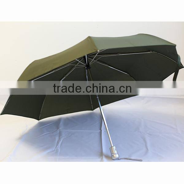 190T pongee simple green umbrella for sunshade