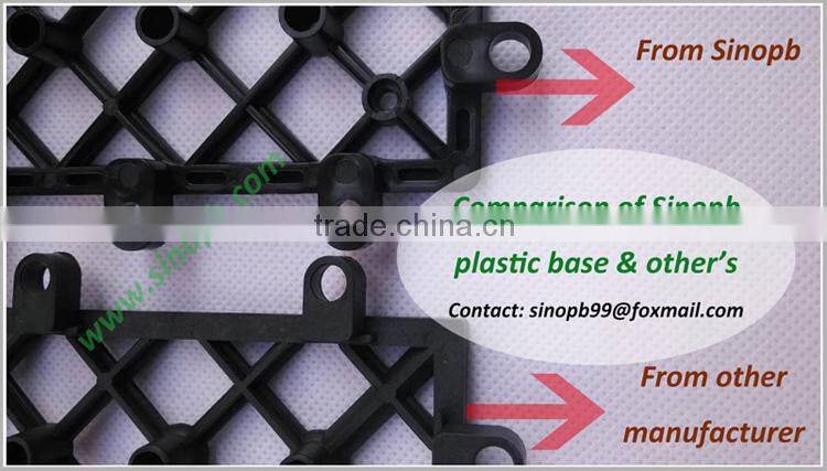 Interlock plastic base for DIY tile, composite flooring