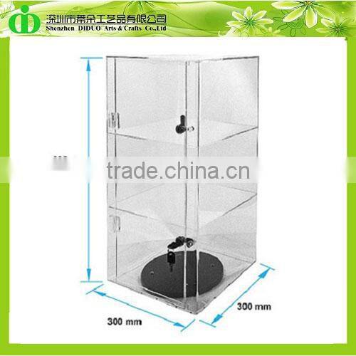 DDC-C009 ISO9001 Chinese Factory Wholesale SGS Test Lockable Acrylic Cupcake Display Cabinet With Sliding Door