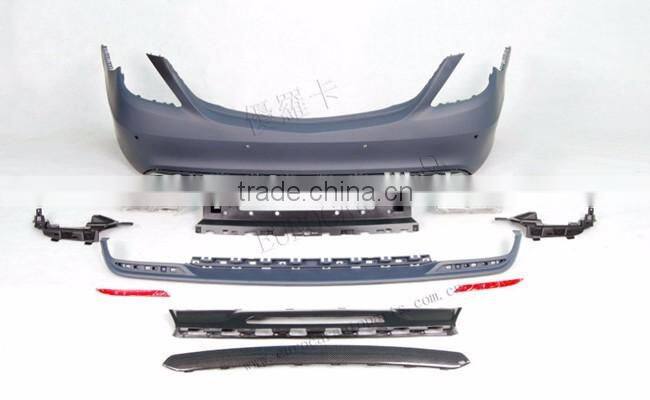 W222 S63 body kits with carbon fiber addon fit for W222 S320 S350 S500 S550 to S63 carbon fiber style PP+carbon fiber