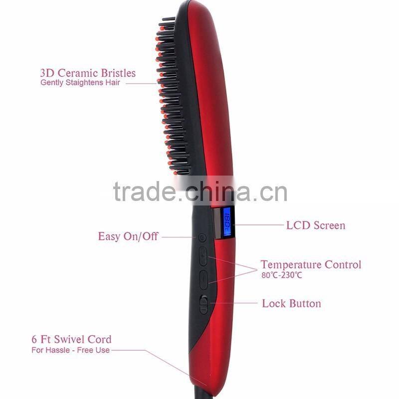 Fast Shipping Factory CE RoHS LCD Best Selling LCD Display Electric Straightening Irons
