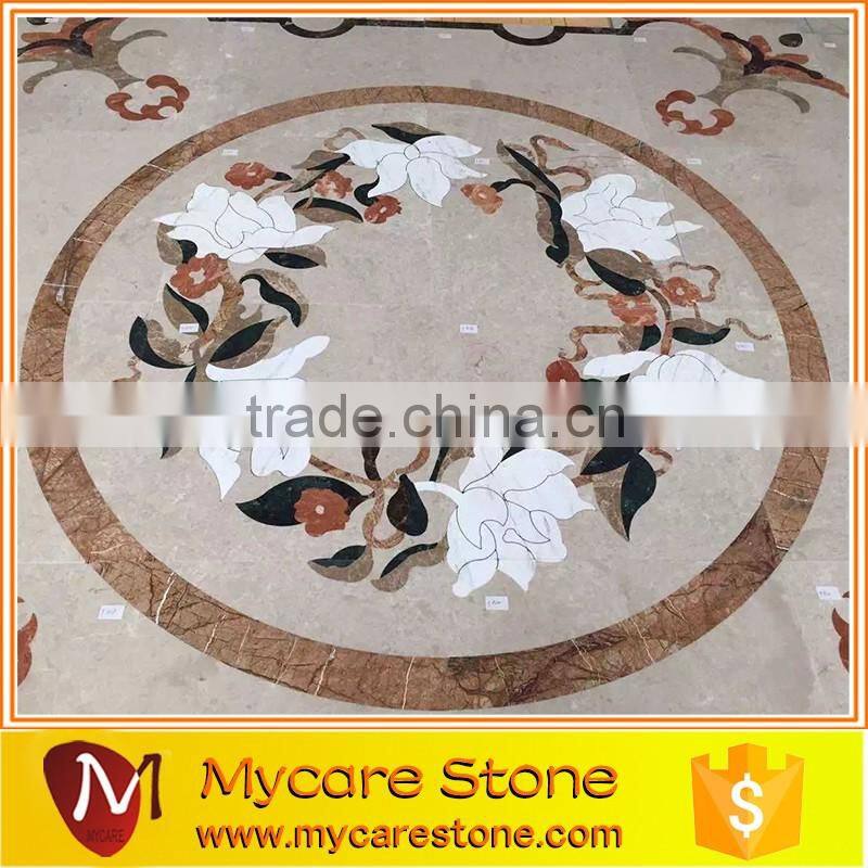 Flooring decor popular design waterjet design marble