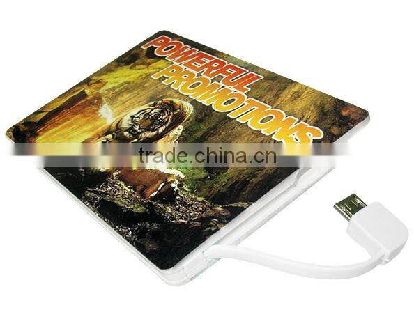 small ultra slim card-shape credit card power bank 2200mah 2500mah