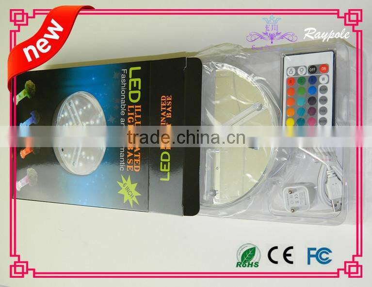 Battery Operated LED vase base light 15cm led bottle base light for wedding /party