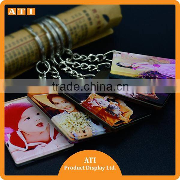 Hot sale Clear Plastic Acrylic Photo Keychains