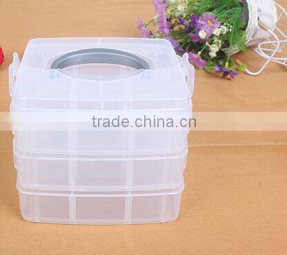 27.6X16.5X5.6cm In Stock Rectangle Useful 15 Grid Plastic Adjustable Jewelry Organizer Box Storage Container Case