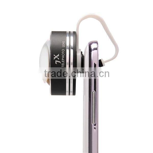 Mobile Phone Camera Lens 7x Telephoto Lens Zoom Lens with Arc Clip for iphone 6/6plus APL-7XST
