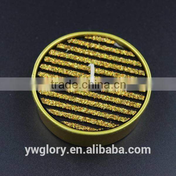 Gold gliter Tea light, romantic glitter tea light