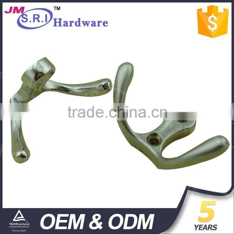 Hot sale zinc alloy toilet double coat hook