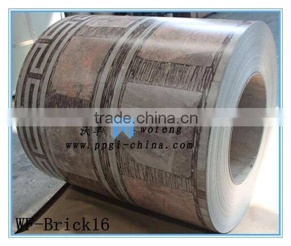Prepainted galvanized steel / brick pattern prepainted PPGI steel sheet