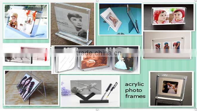 T shape clear acrylic A4 desk sign display holder wholesale