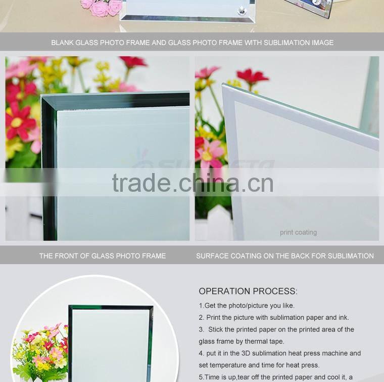 Logo printing L100*H100*W4mm round coaster sublimation toughened blank glass photo coaster