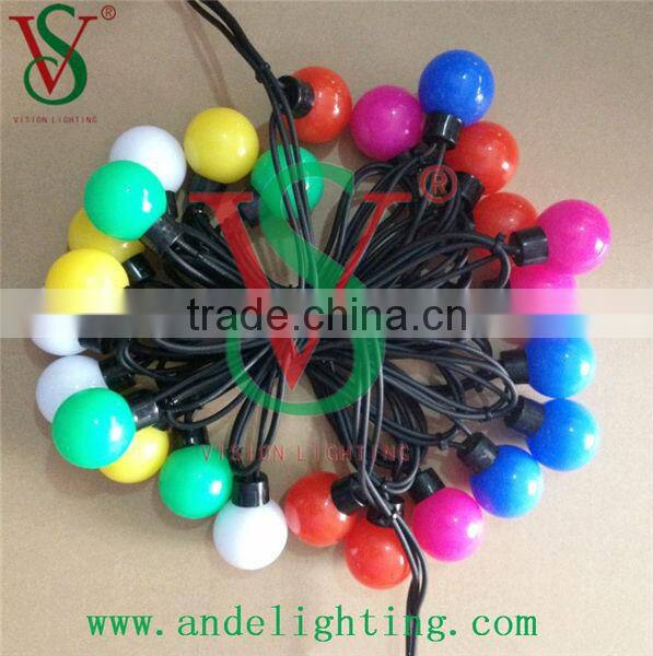 17mm LED bulbs color changing LED string ball lights for Christmas outdoor decoration