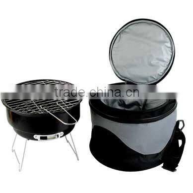 Harcoal/Cooler Bag Grill with 10-inch Chrome Cooking Grid Portable bbq