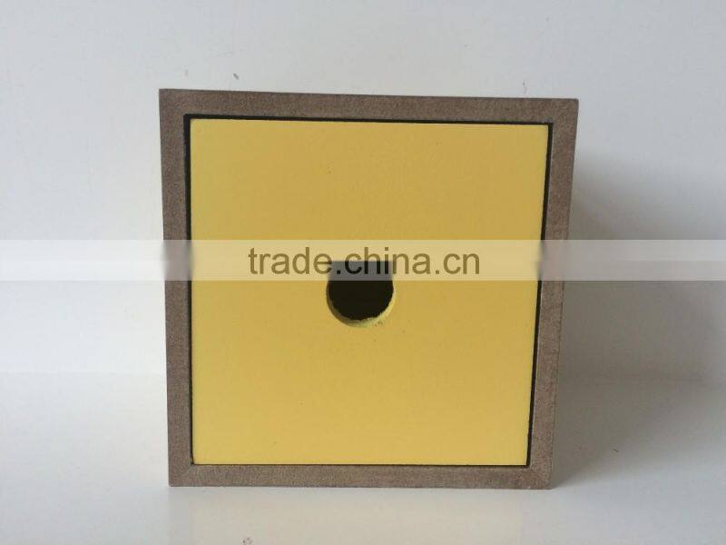 yellow wholesale decorative storage wooden table case