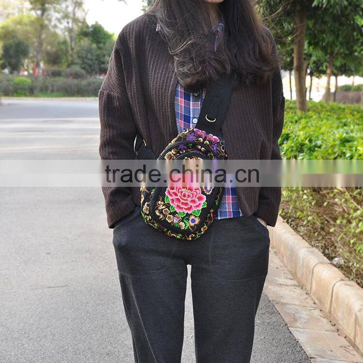Luckybags waist bag ethnic embroidery shoulder bag multi waist bags for ipad embroidery shoulder bags for women