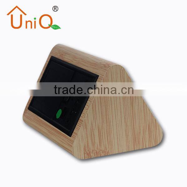 Digital Type and Wood Material led clock desk clock