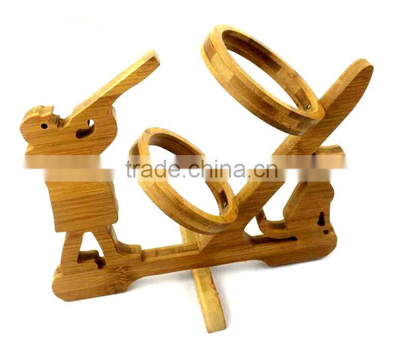 WR024/ 2015 home decor wooden wine rack wood single bottle display rack professional design wine rack FDA SGS LFGB