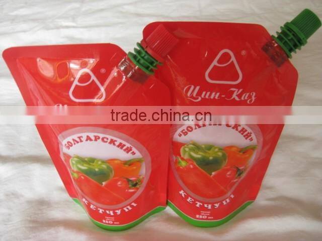 Automatic tomato sauce spout bag filling packing machine