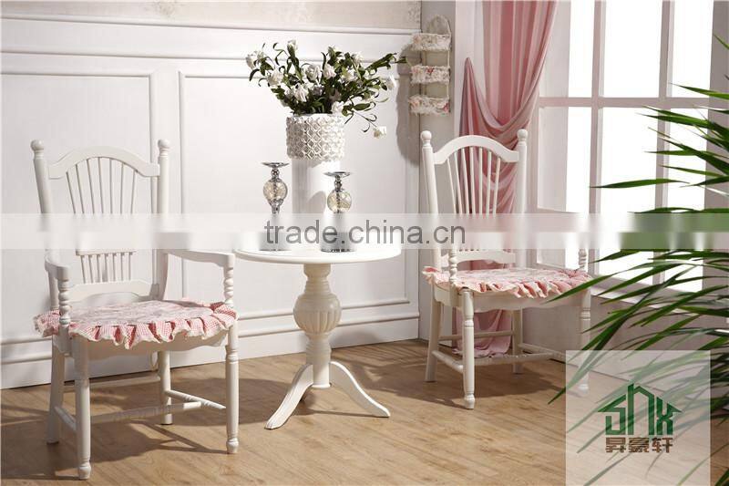 Wooden round table and chair set HB-601# two seater table and chair set cafe table chair set