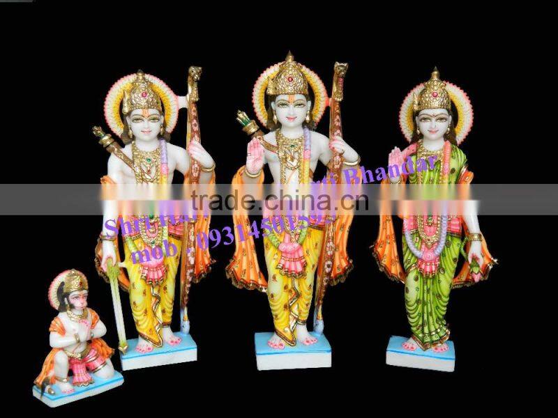 Marble Hindu God Ram family statue