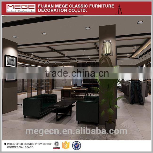 Glass display cabinet for clothes store