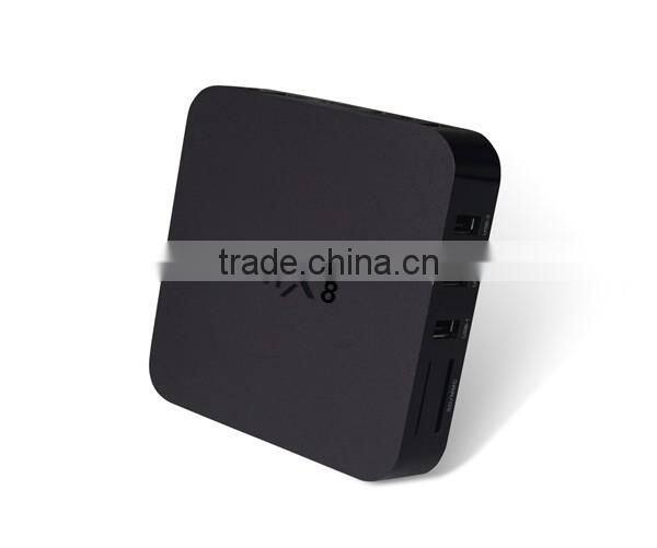 Hot Sale MX8 Android TV Box KODI Installed Amlogic S805 Quad Core Android 4.4 Better than m8, the same function with m8s