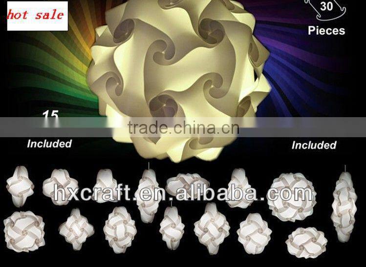 New 30 Pieces Modern IQ Puzzle Lamp Shade IQ Light Jigsaw Ceiling Pendant Kit