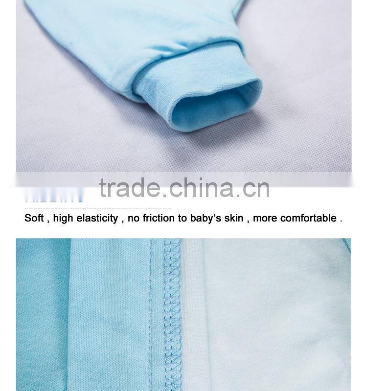100% cotton anti kicking infant child foot sleeping bag long sleeve without filling blue style