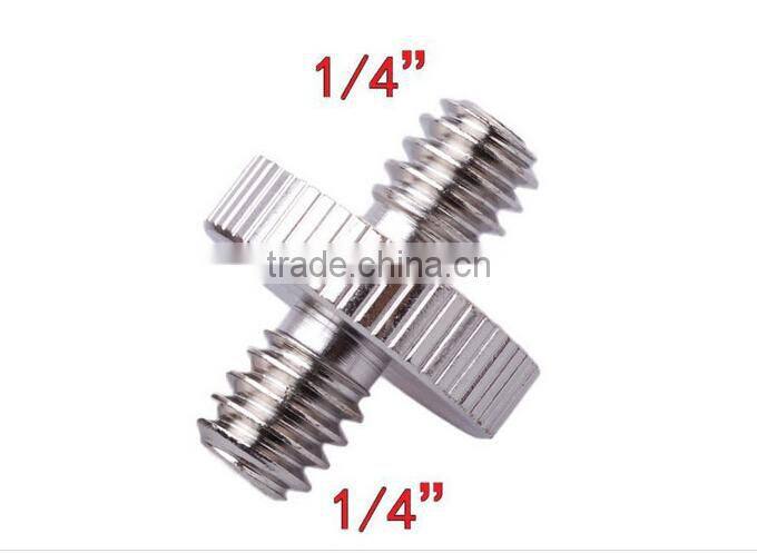 Custom 1/4 stainless steel double threaded camera screw