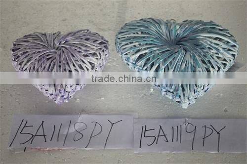 willow basket; wicker heart; wicker decos