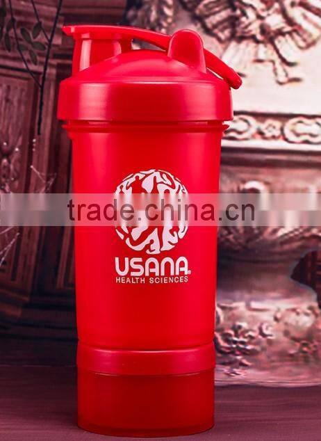 Custom Smart bpa-free plastic protein 600ml shaker bottle wholesale