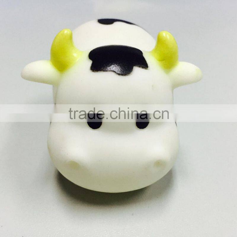 Cow Toys for Toddler,Vinyl Farm Animal Toys,White Plastic Small Toy