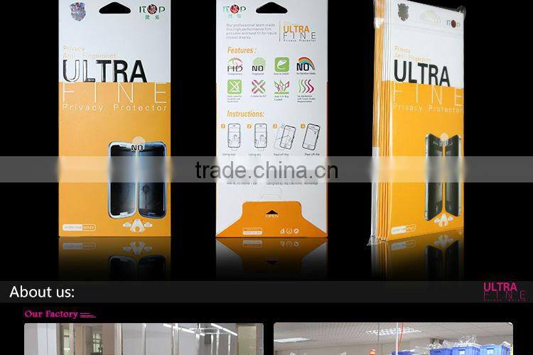 Latest Style Glossy Cell Phone Privacy Screen Protector for Iphone 6 Plus