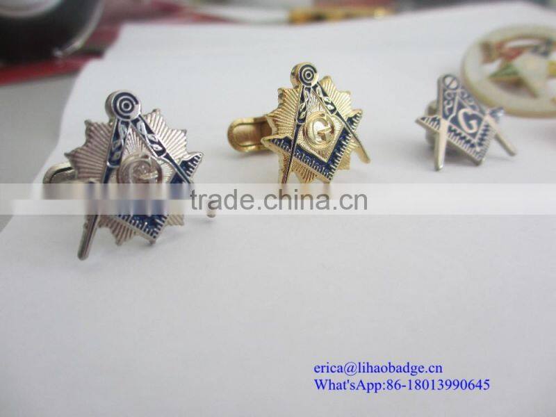 custom luxury 3d masonic brass lapel pin badge