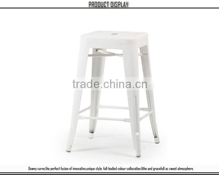 Colorful full metal chair Cafe bar chair