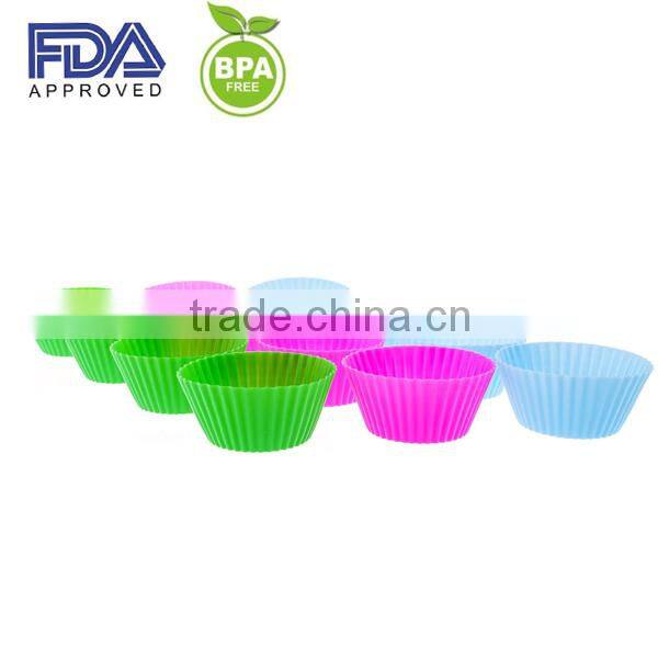 Lifetime Guarantee Cake Tool FDA Silicone Baking Cups in 6 colors