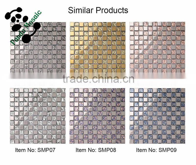 SMP07 Fashion Design mosaic glazed electroplate mosaic hotel decoration wall mosiac