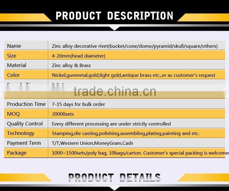 Custom iron grommet jeans rivets buttons