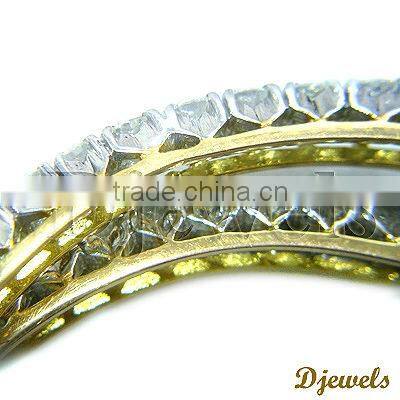 Solitaire Gold Bangles, Bangles, Solitaire Jewellery