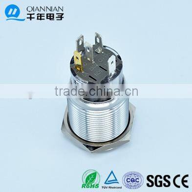 QN19-S1 19MM ring led ip67 on-off 12V metal switches