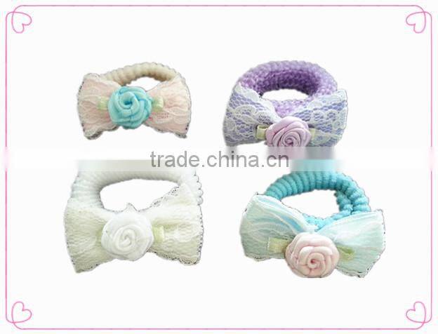 2014 new design kids elastic hair ties with animal